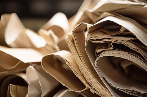 Primer Plano De Papel Que Se Recicla En Nuevos Productos Creados Con Ia