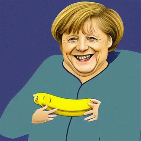 Angela Merkel As A Banana Caricature Stable Diffusion Openart