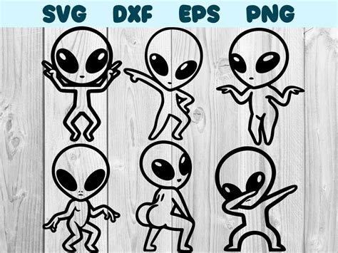 Alien Dancing Svg Alien Dance Png Dancing Alien Clipart Alien Vector ...