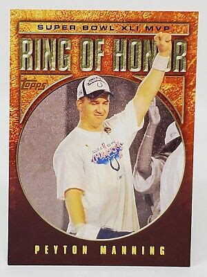 2006 Topps Ring Of Honor RH41 PM Peyton Manning Indianapolis Colts EBay