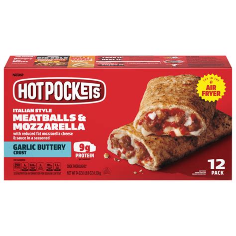 Save On Hot Pockets Meatballs Mozzarella Sandwiches Garlic Buttery