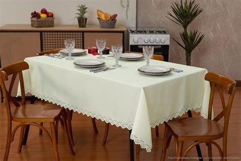 Toalha De Mesa 4 Lugares Retangular Tecido Oxford 1 50mt X 1 50mt