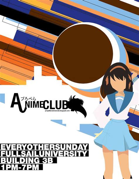 Propeller Anime Club Poster Advertisement on Behance