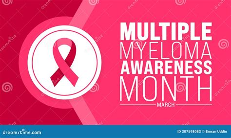 March Is Multiple Myeloma Awareness Month Background Template Holiday