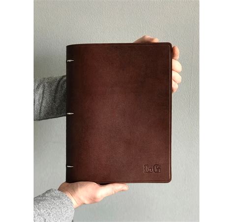 Leather Journals Refillable 8 5 X 11 Leather Etsy