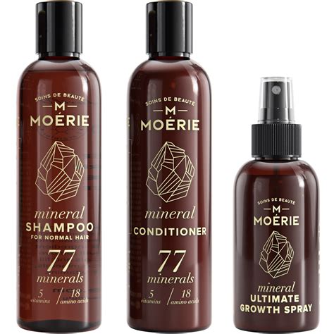 Moerie Mineral Hair Growth Shampoo And Conditioner Plus Hair Spray Pack