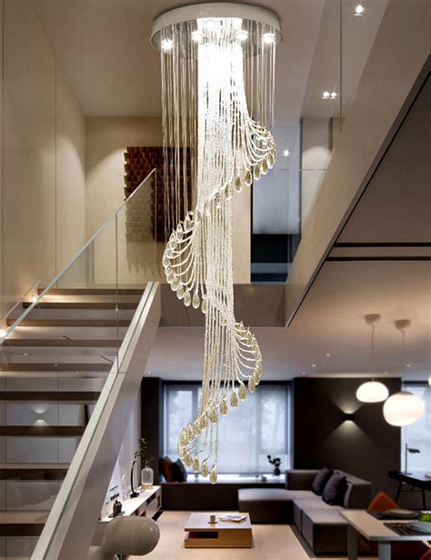 Buy Kinbolas Modern Simple Spiral Crystal Chandelier Ceiling Rain Drop