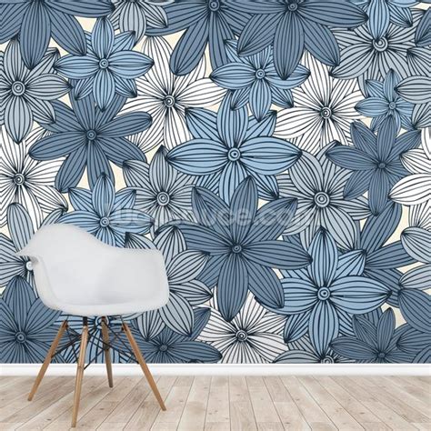 Camo Blue Wall Mural Wallsauce Uk Blue Walls Wall Murals Photo