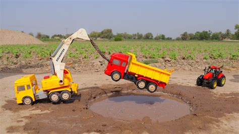 Scania Tipper Accident Biggest Pit Pulling Out Crane Truck Dump Truck