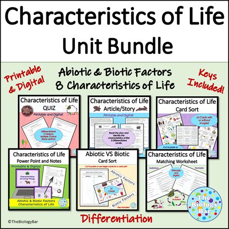 Characteristics of Life Biology Unit Bundle | Made By Teachers