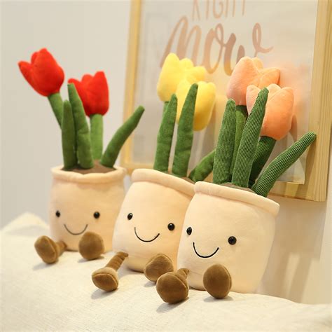 Potted Tulip Plush Plant Plush Co