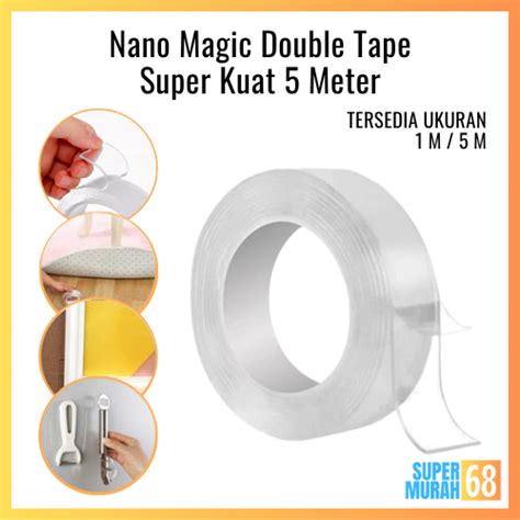 Bisa Cod Double Tape Selotip Isolasi Dua SIsi Nano Magic Double Tape