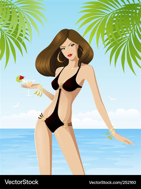 Bikini Drawing Vector Hd Images Bikini Cartoon Drawing Illustration