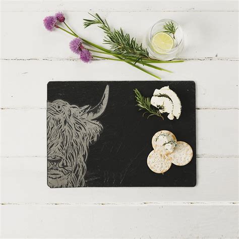 Highland Cow Slate Cheese Board | Scottish Antique & Arts Centre