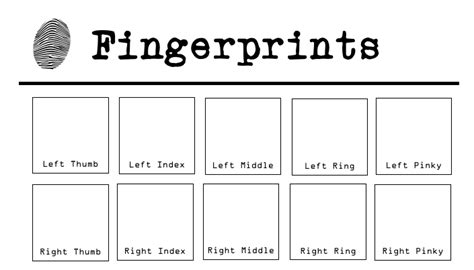 Printable Fingerprint Cards