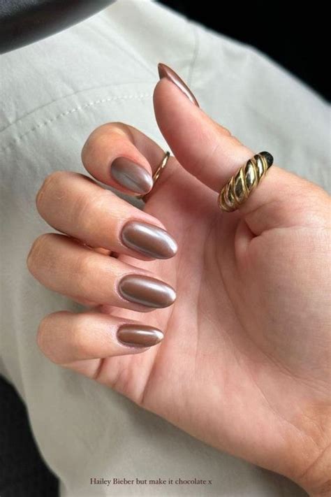 Chocolate Glazed Nails Stylish Nails Brown Nails Gel Nails