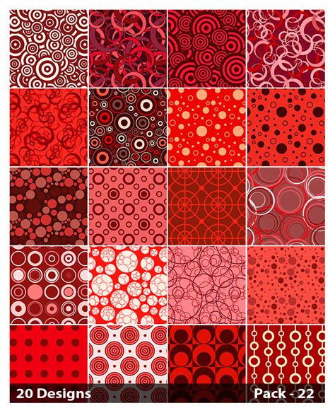 Free 20 Red Circle Background Pattern Vector Pack 22