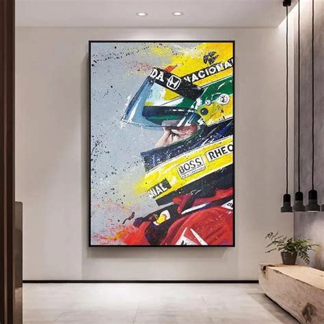 Arte De Pared Minimalista Escandinavo Ayrton Senna F Rmula Legendary