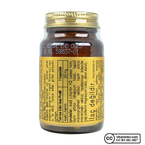 Solgar Acetyl L Carnitine 250 Mg 30 Kapsül Vitaminler