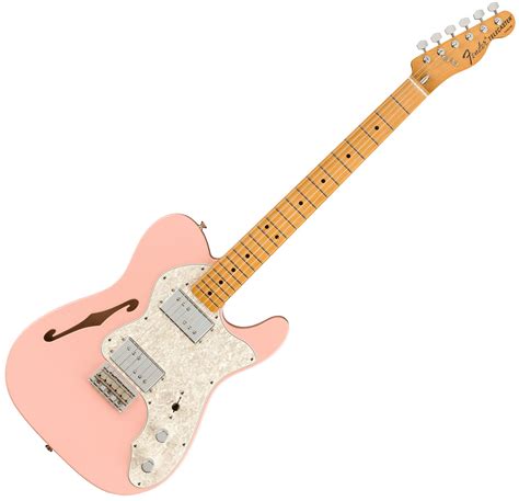 Fender Limited Edition Vintera 70s Pink Telecaster Thinline Mn Shell