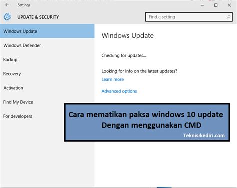 Cara Mudah Mematikan Paksa Windows 10 Update Menggunakan Comand Promt