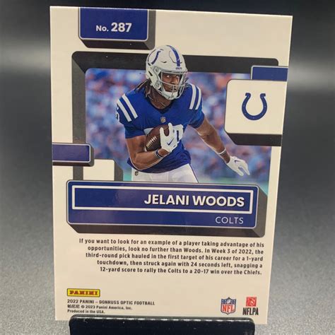 2022 Donruss Optic 287 Jelani Woods Rated Rookie Indianapolis Colts EBay