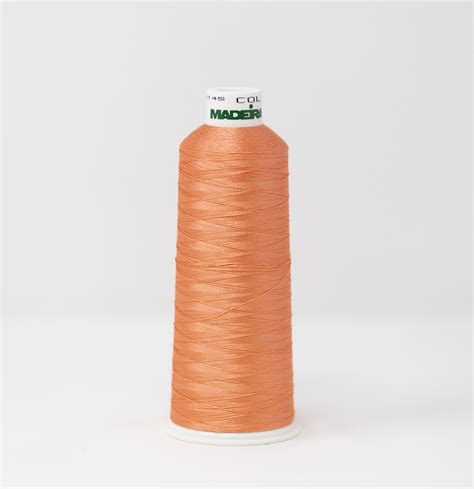 910 1020 5500 Yard Cone Of 40 Weight Bright Peach Rayon Machine