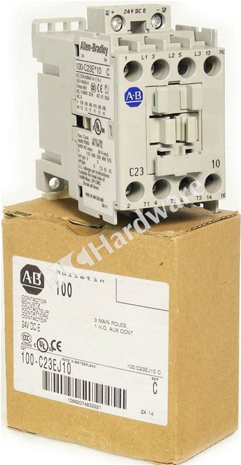 PLC Hardware Allen Bradley 100 C23EJ10 MCS C Contactor IEC 23A 24V