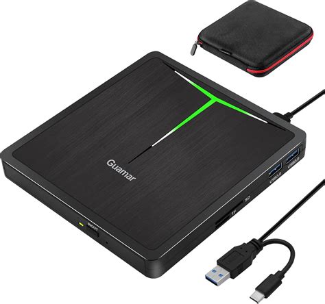 Guamar External Cd Dvd Drive Usb 30 Type C Cddvd Rw