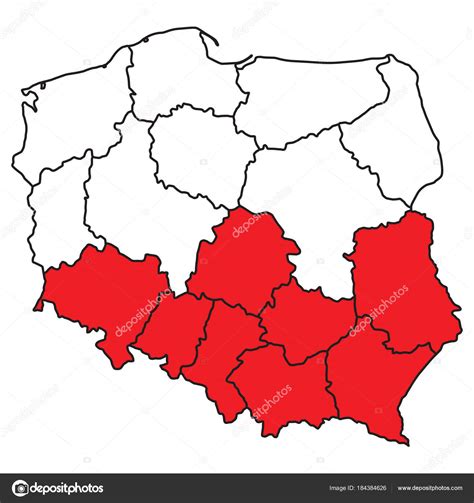 El Mapa De Polonia Vector De Stock De Halina Photo