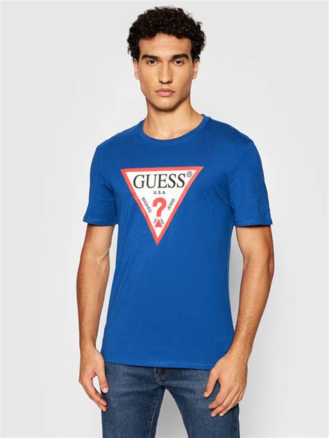 Guess T Shirt Original Logo M Ri I Z Granatowy Slim Fit Modivo Pl