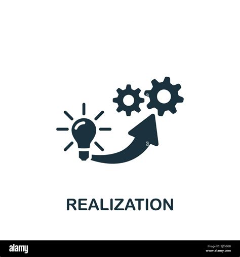 Realization Icon Simple Line Element Business Motivation Symbol For