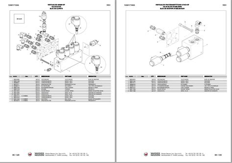 Wacker Neuson Mobile Excavator 9503 9503-2 Spare Parts List EN DE FR