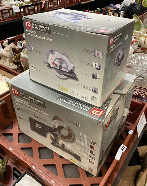 TWO PERFORMANCE POWER CIRCULAR & MITRE SAW - Southgate Auction Rooms