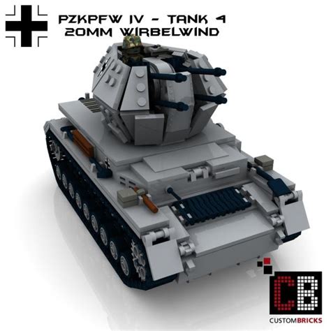 Custombricks De Custom Ww Panzer Pzkpfw Iv Wirbelwind Wwii