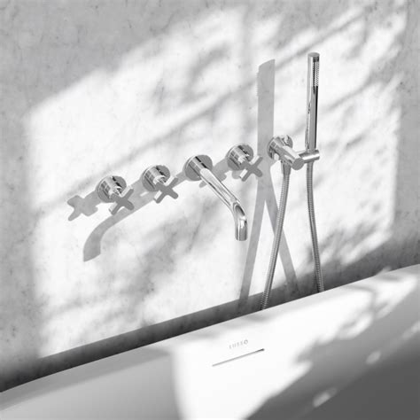 Regal Chrome Crosshead Wall Mounted Bath Shower Tap Lusso