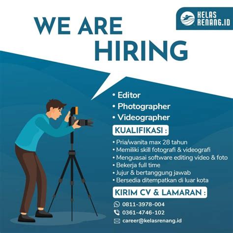 Lowongan Kerja Editor Photographer Videographer Di PT Royal Dipta