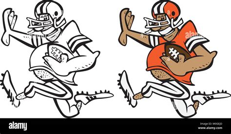 Funny Football Player Cartoon Vector Graphic Illustration Stock Vector ...