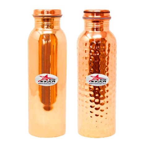 Copper Bottle 1 Liter Buy Pure Copper Water Bottle Online At Best Price Nutristar