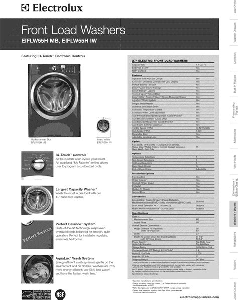 Electrolux Eiflw Hmb User Manual Washer Manuals And Guides L