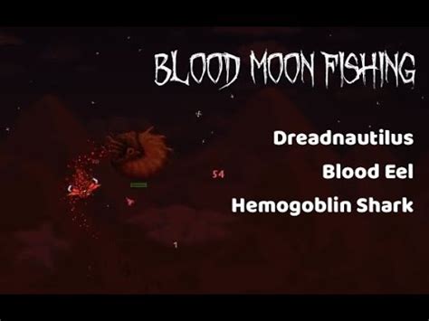 Terraria 1 4 Blood Moon Fishing ALL ENEMIES Dreadnautilus Blood