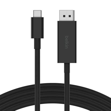 Adaptateur Usb C Vers Displayport Belkin 2 M Noir Leroy Merlin