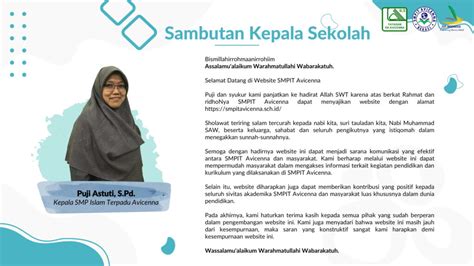 Sambutan Kepala Sekolah Smpit Avicenna