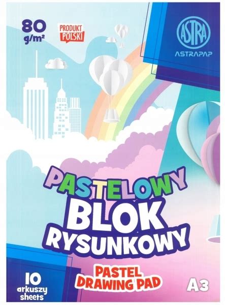 Blok Kolorowy Barwiony W Masie Astrapap Pastel A G Ark Czytam Pl