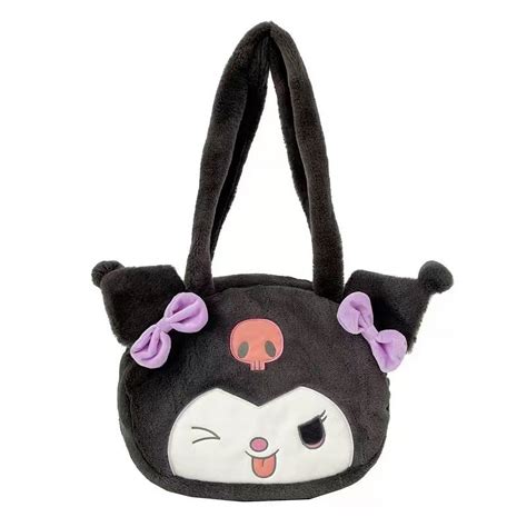 Kuromi Sanrio Plush Shoulder Bags The Big Ear Anime Cute Shopper