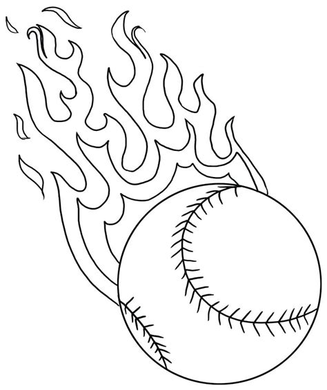 Softball Coloring Pages Printable Coloring Pages