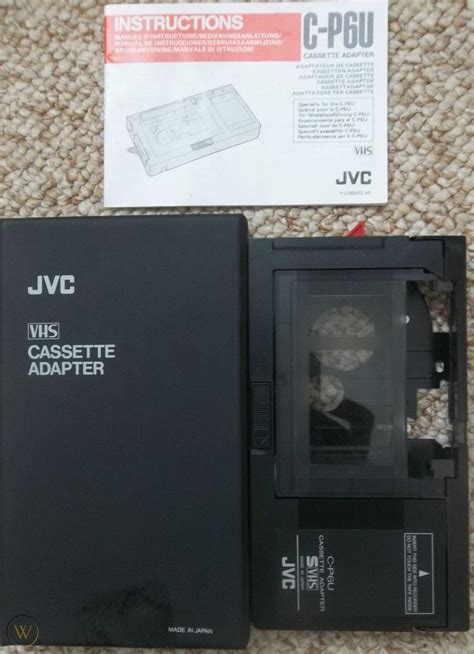 Jvc C P6u Vhs C Camcorder To Vhs Cartridge Cassette Adapter Converter W Case 1790956536