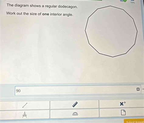 Solved The Diagram Shows A Regular Dodecagon Work Out The Size Of