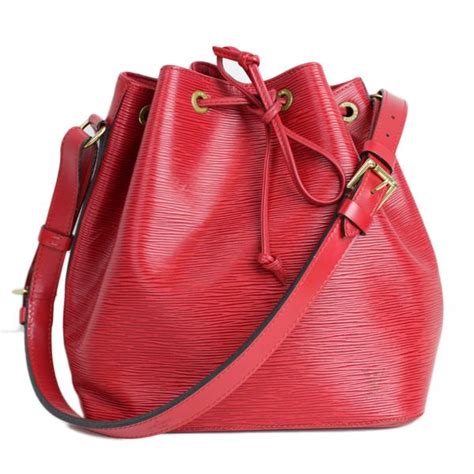 Louis Vuitton Red Epi Noe Bucket Bag Designer Handbags Purses