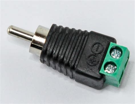 X U Conector Ficha Rca Macho A Bornera Led Cctv Plug Htec High Tec